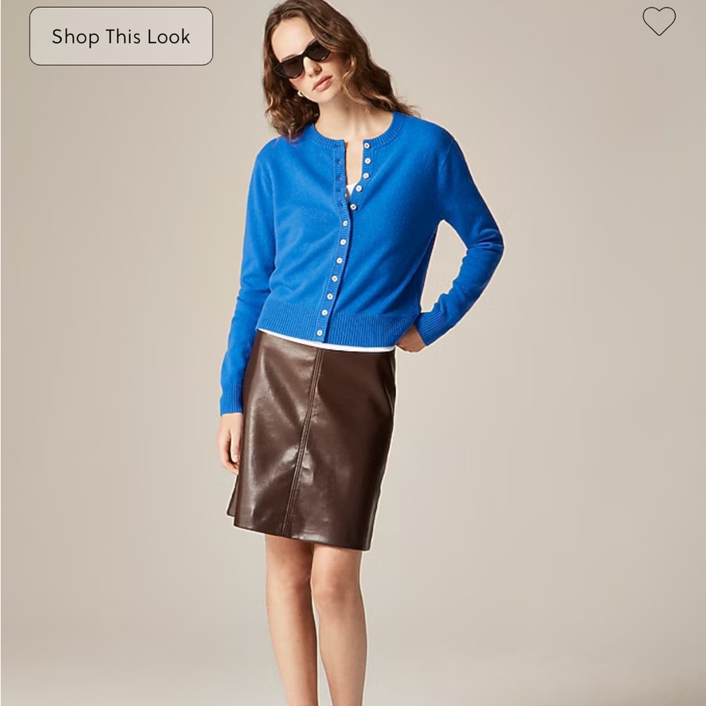 J. Crew Women's Blue Cashmere Button Down Sweater (2025 fall) - Picture 5 of 6